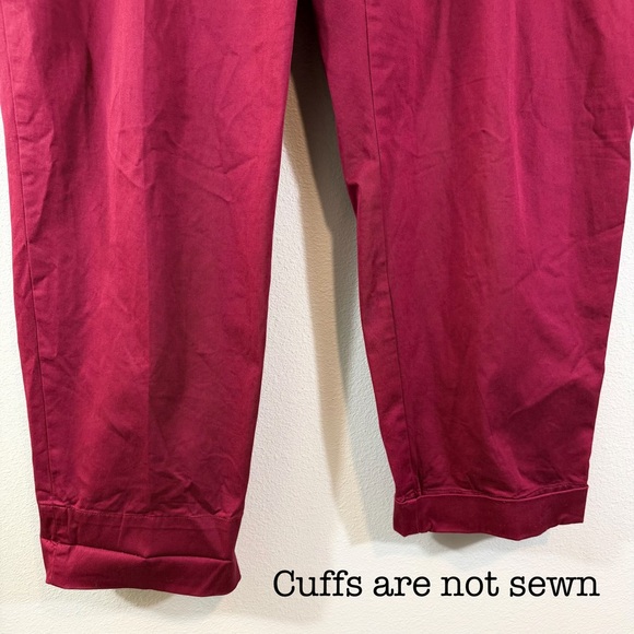 Wildfang Essential Trouser Pants Size 20W Mulberry Holiday 2024 Collection - Picture 3 of 12